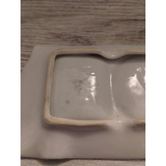 Vintage Ceramic Souvenir Dish With Gold Accents & Carriage Scene - Picture 4 of 4